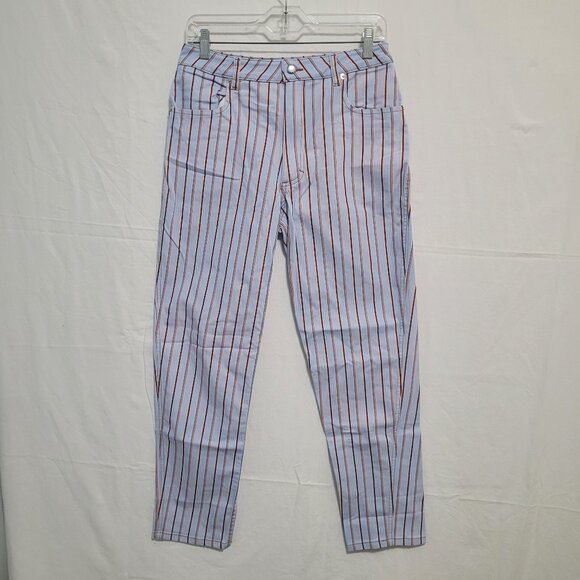 Eckhaus Latta Blue Striped Pants Size 29 - Picture 1 of 9
